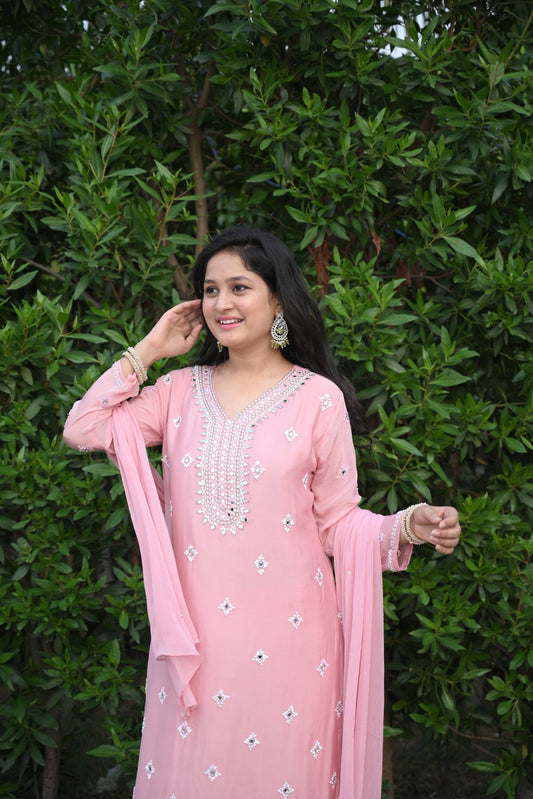 Sakhi Flowy Peach Glow Duo