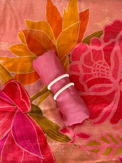 Soft Peach Ethnic Touch