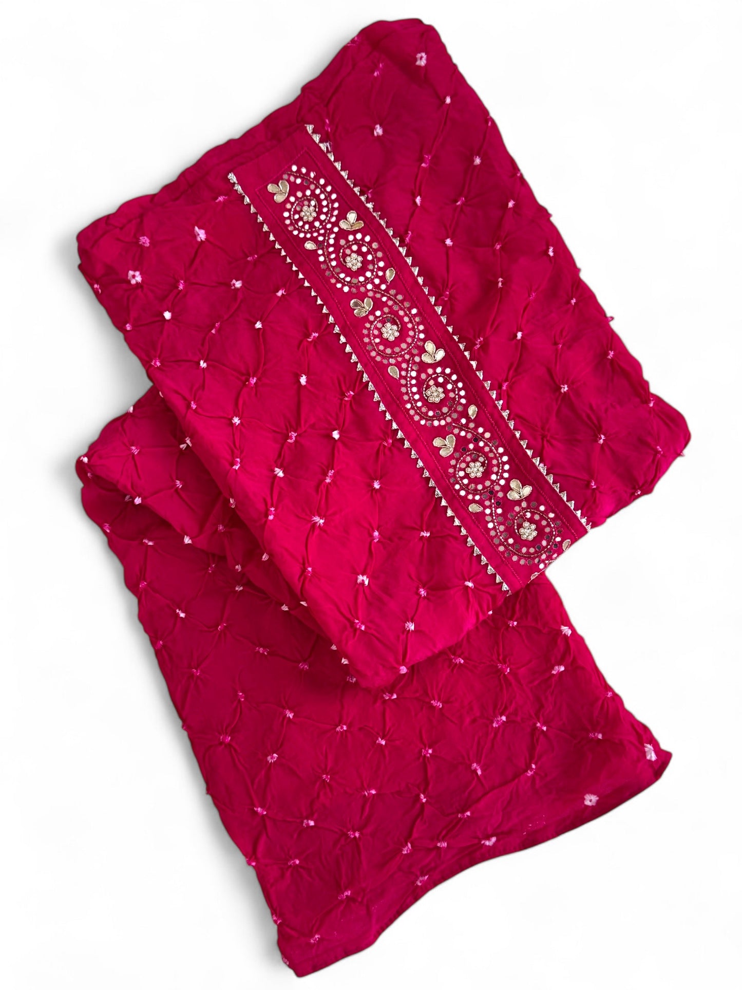 Gulabi Grace Bandhani Set