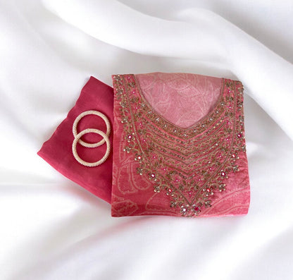 Soft Peach Ethnic Touch