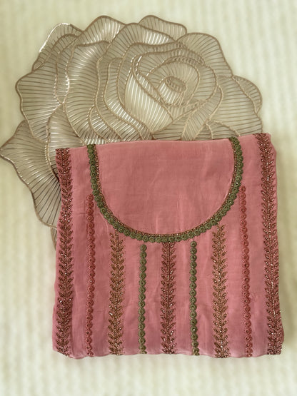 Coral Olive Silken Set